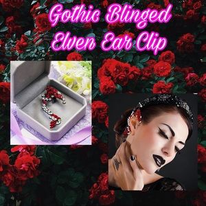 Goth/Punk Blinged Elven Ear Cuff
